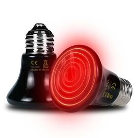 Ptscbs 746124478430 Reptile Heat Lamp 50w Ceramic Emitter Non-light Emitting 2-pack E26