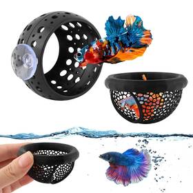 22421381 Puxing 2pcs Floating Bettas Hide And Shrimp Cave Fhiny Tunnel Aquarium Fish Hid