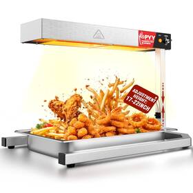 Pyy 723747846822 Food Heat Lamp - Adjustable Height French Fry Warmer With U Shape Base St