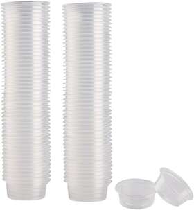Qihycuf 313026951967 100 Pcs Small Gecko Food And Water Cups Plastic Reptile Feeding Bowls Le