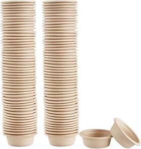 Qihycuf 445028742724 100 Pack 0.5oz Gecko Feeding Cups Paper Reptile Food Water Dish Small Pets