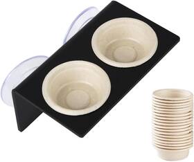 Qihycuf 726084068841 Paper Feeding Cups Samll 0.5 Oz Gecko Food And Water Dish Ledge Accessor