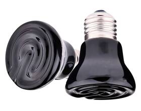 Qixivcom 754876419618 2-packs 50w Black Ceramic Heat Lamp Mini Reptile Bulbs E26/e27 Infr
