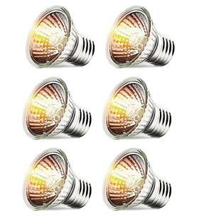 Qixivcom 789754488271 6-packs 25w Bulbs Reptile Heat Lamp Heater Light Halogen Basking Full S