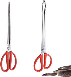 Qotang 445012035016 2 Pcs Snake Feeding Tongs 15 Inch Extra Long Stainless Steel Reptile Ton