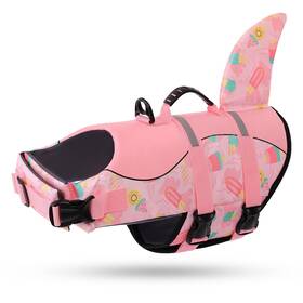 Qm-1385-015jsy Queenmore Dog Life Jacket High Flotation Reflective Vests For Swimming Adjus