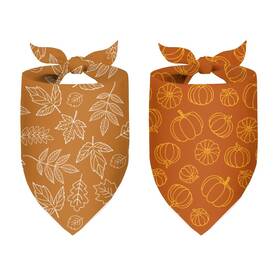 Qwpmvhsak 071926377096 Fall Thanksgiving Dog Bandanas 2 Packthanksgiving Pumpkin Maple Leaf Pet Scar