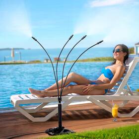 Sjj2025 Rafow Standing Misters For Outside Patio Portable Misting System Cooling