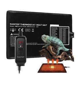 Hmt08 Raintrip Reptile Thermostat Heat Mat Temperature Control 8w Size 6 Inch X 8