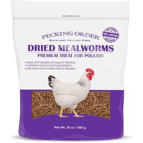 9297425 Red River Commodities Pecking Order Dried Mealworms Treat And Feed For Chickens 30 Oz