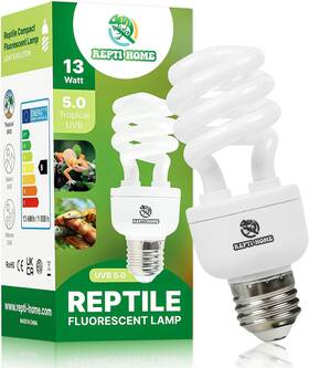 Repti Home 313114154126 Uvb Reptile Light 5.0 13w Tropical And Sub-tropical Uva Bulb For Reptiles
