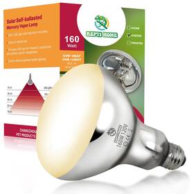Rh-r115fr160wus-1p Repti Home 160w Uva Uvb Vapor Reptile Heat Lamp High Intensity Self-ballasted Baski