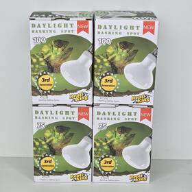 Kt7210 Repti King Reptile Heat Bulb Lamp 4-pack 75w Daylight Basking Spot Bearded Dragon Turtle