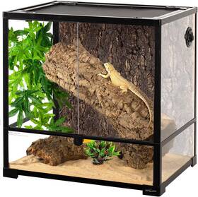 24451294003367 Repti Zoo Reptizoo 45 Gallon Glass Reptile 24 Inch X 18 Black Clear