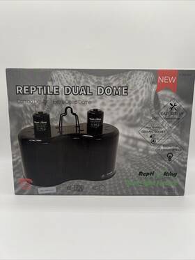 Repti Zoo 313099485437 King Reptile Dual Dome Combo Design Lamp Fixture For Reptiles-max 160watts