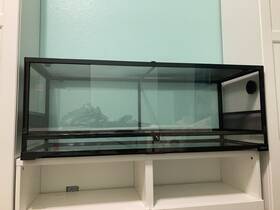 34f9 Repti Zoo 48 Inch X 18 Reptile Glass Terrarium 67 Gallon Tank Double Hinge Door