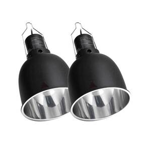 Repti Zoo 701630192355 Reptile Light Fixture 2 Packs 5.5 Inch Deep Dome Lamp Cap Optical
