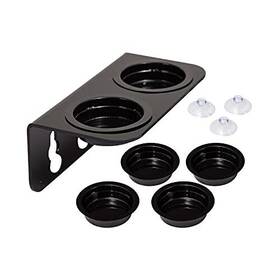 Repti Zoo 701630192393 Reptile Water Bowl Double Grid Gecko Food Dish Feeder Detachable Suction Cup