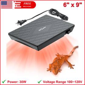 73690235 Repti Zoo Reptile Heat Panel Adjustable Temperature Heating Plate No-light
