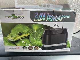 801-drl04 Repti Zoo Dual Reptile Light Fixture 2 In 1 Deep Dome Lamp Double-lay
