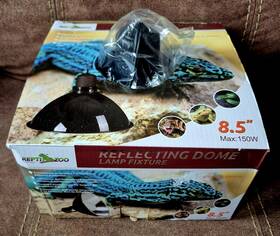 Repti Zoo 970211802547 8.5 Inch Reflecting Dome Terrarium Heat Lamp Habitat Light 150w Open Box