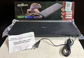 Ah02p Repti Zoo Reptile Heat Panel W Fan Adjustable Heating Black 18x6 Inch