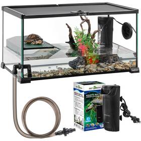 Ak0801gst Repti Zoo Reptizoo Glass Turtle Tank Kit 10 Gallon Starter With Draina