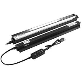 At28st-bt Repti Zoo T5 Ho Uvb Lighting Combo Kit With Timer Reptile 24 Watts Black