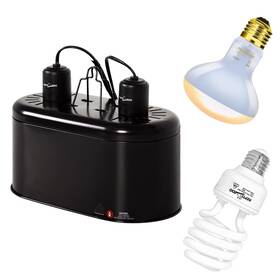 Drl01st5 Repti Zoo Dual Reptile Light Fixture Heat Lamp Combo Pack 100w Uva D