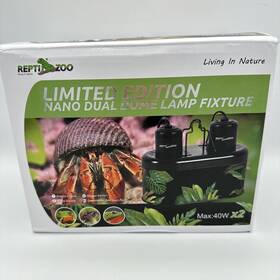 Drl03st1 Repti Zoo 810 Nano Combo Dual Reptile Deep Dome Lamp Fixture For Max 40 Watt