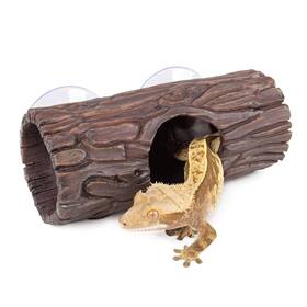 Ehr37 Repti Zoo Reptile Hide Cave Resin Hollow Tree Trunk Hideout Hermit Crab Climbing Toys R