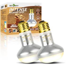 Fcb50d Repti Zoo 50w Reptile Heat Lamp Bulb 2 Pack Intense Spot Basking Light Uva Daylight Hea