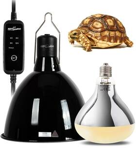Rl02lbtma Repti Zoo Lighting Combo Kit 160w Reptile Heat Lamp Uva Uvb Bulbs For Reptiles And 8.5