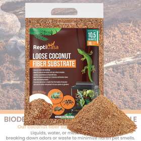 Repticasa 310003875919 10.5 Quarts Bag Loose Coconut Substrate Husk Fibers Clean Natural