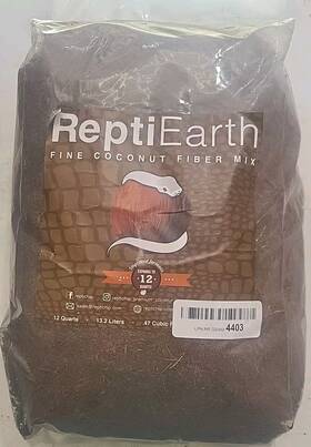 Reptichip 850011142622 Reptiearth Reptile Bedding Fluffy Fine Coconut Fiber Mix Substrate 12 Quarts