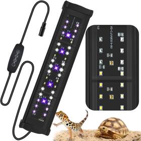 Xz-ctuvb20 Reptidldb 20.0 Uvb Led Reptile Light 15w With Dimming And Timer 11 Inch Black