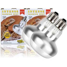 Reptiking 974318891084 Reptile Heat Lamp 2 Pack 75w Intense Basking Bulbs Light For Reptiles Uva D