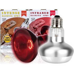 Reptiking 974318891091 Reptile Heat Lamp 2-pack 75w Day And Night Basking Bulb Light For Reptiles Uv