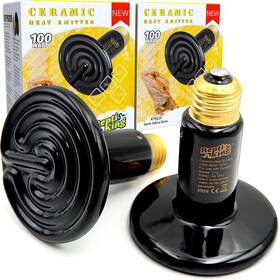 100w Reptiking 974318891893 Ceramic Heat Emitter 2-pack Reptile Lamp Bulbs Heating B