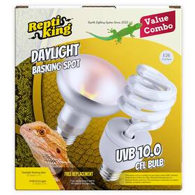 Cy1024 Reptiking 100w Basking Spot 24w Uva Uvb Bulb Combo For Reptiles Turtles Snakes