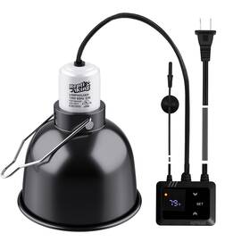 K9551t Reptiking Reptile Heat Lamp Fixture With Dimming Thermostat - 5.5ftft Light Dome Pid