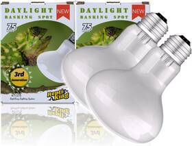 Kt7275 Reptiking Reptile Heat Bulb Lamp 2-pack 75w Daylight Basking Spot Bearded Dragon/turtle/