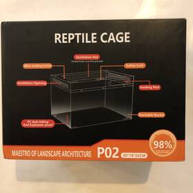 Reptile Growth 739515257974 Mini Terrarium Cage Tank With Full View 12 Inch X 7 9