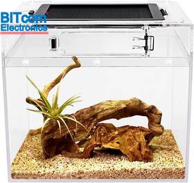 Rg-p01 Reptile Growth Mini Terrarium 8 Inch X Tank With Full View Visually Appealin