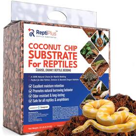 Reptiplus - Reptile Substrates 199874191157 Premium Coconut Chip Substrate For Reptiles By 10 Lb Brown