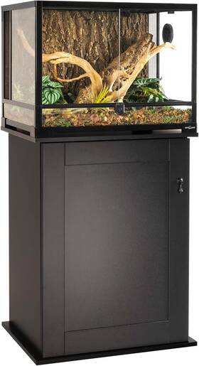 Reptizoo 445000774743 Reptile Terrarium Stand Wooden Cabinet With Storage And Adjus