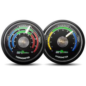 Reptizoo 944914903832 2pcs Reptile Thermometer Hygrometer Mini Glow-in-the-dark Dial Therm