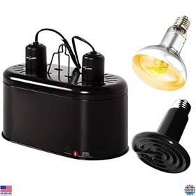 B09wzwy7bt Reptizoo Dual Reptile Light Fixture Combo 100w Uva Uvb Basking And Ceramic Heat Bulb