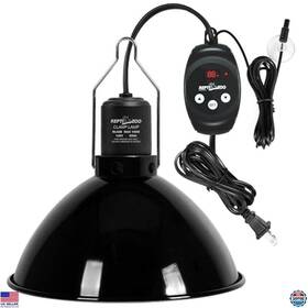 B0cg8jd1pn Reptizoo Reptile Light Fixture With Dimming Thermostat And Heat Lamp 150w Max 8.5 Inch Dome