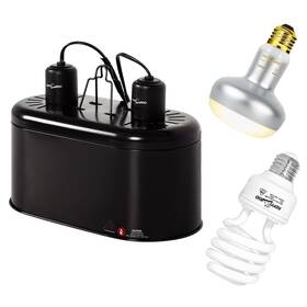 Drl01st4 Reptizoo Reptile Heat Lamp Combo Pack With Dual Light Fixture 100w I